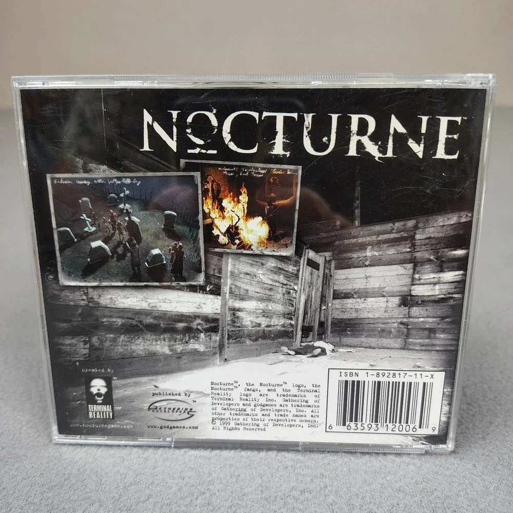 Nocturne PC Game (1999) CD-ROM Terminal Reality Mature Vintage Horror Gaming